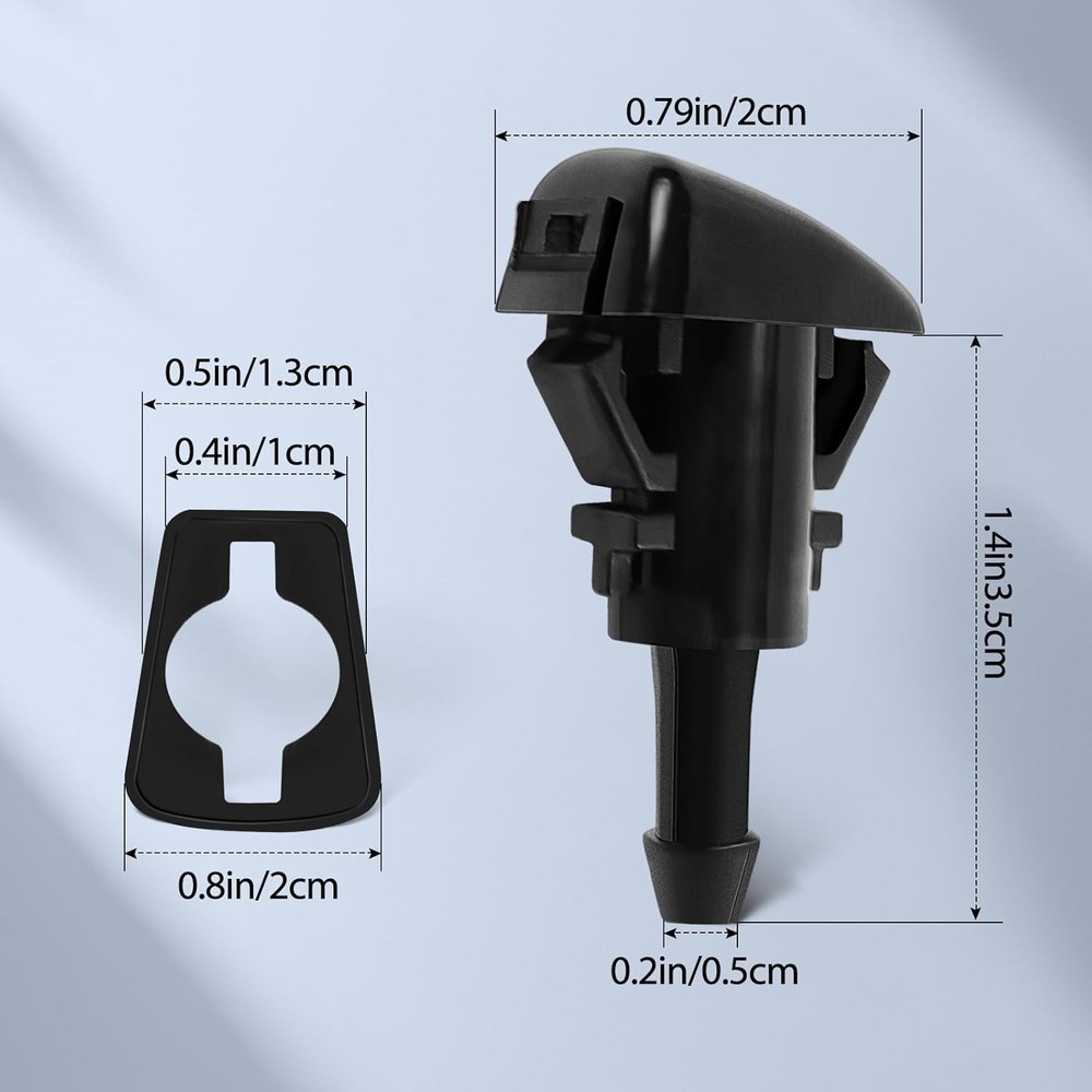 2 PCS Front Windshield Washer Nozzles Premium Spray Jet Replacement for Chrysler