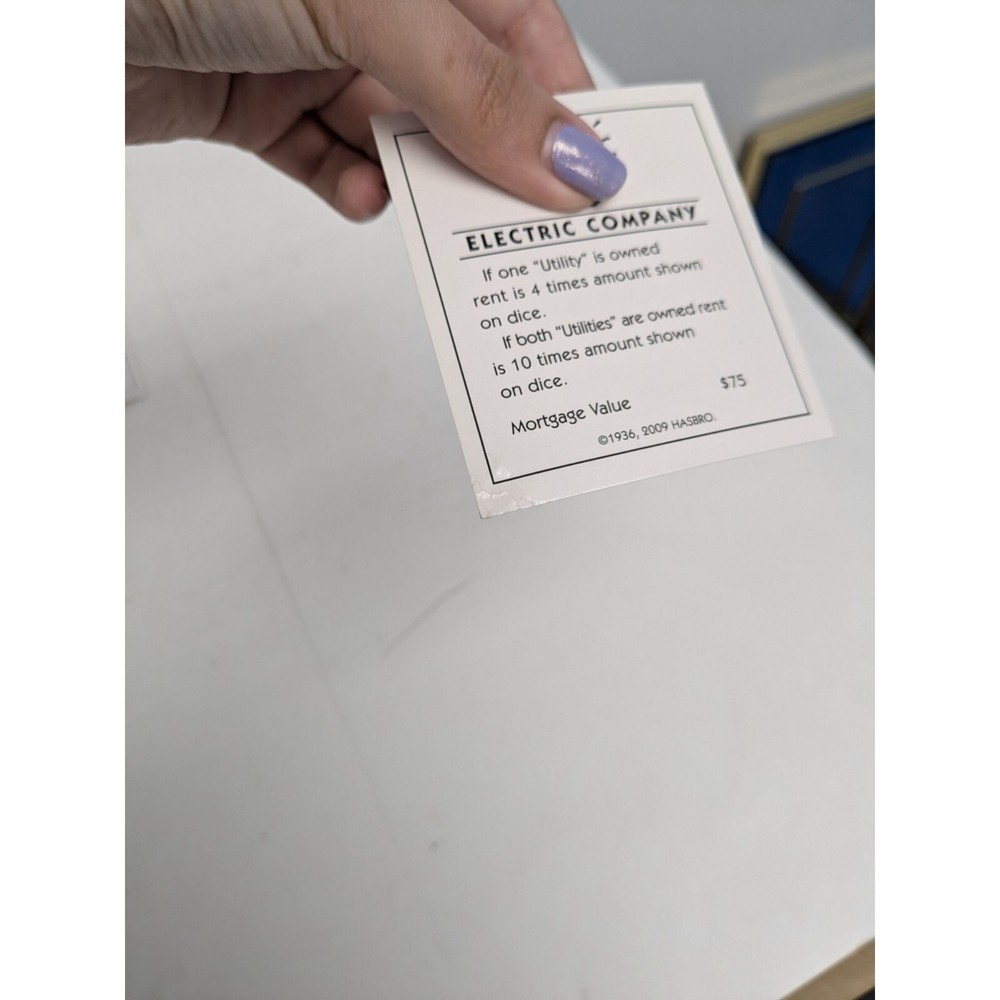 2013 Monopoly Classic Edition Game Replacement Property Cards