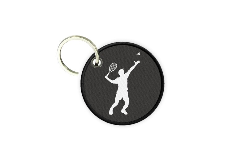 Keychain Round Printed Double-Sided Badminton