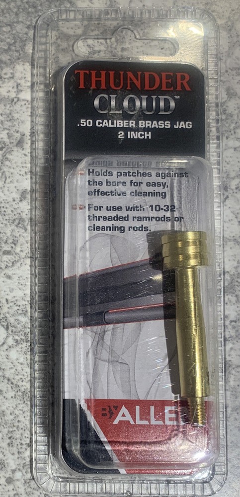 Allen Thunder Cloud 50 Caliber Brass Cleaning Patch Jag 2” Muzzleloader