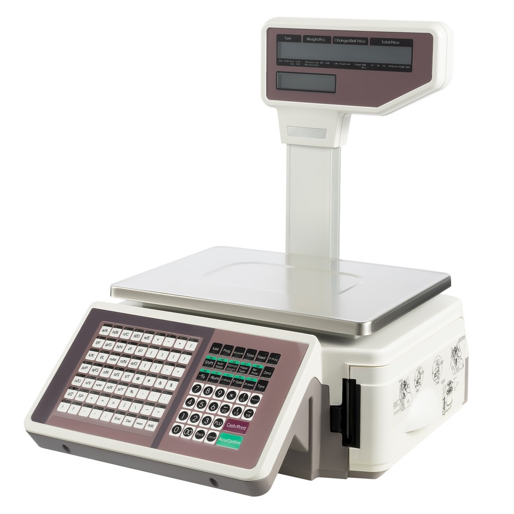 Electronic Weight Scale With Thermal Label Printer Digital Price Computing Scale