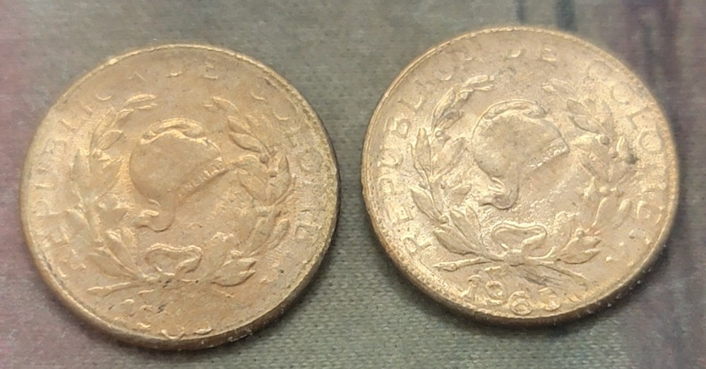 2 HIGH GRADE MEXICO COINS, ONE ERROR L1364