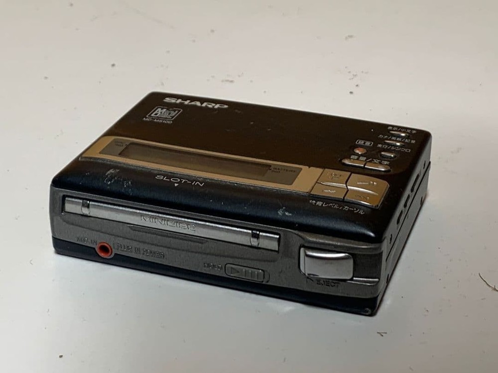 Sharp MD-MS100-B Portable MD Player Recorder Mini DIsc Operation confirmed