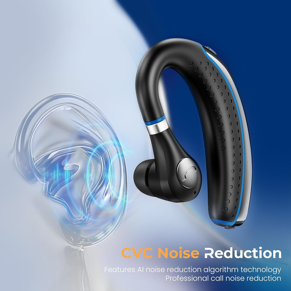 Bluetooth Headset, Bluetooth Earpiece with Noise Canceling Microphone, 0.53Oz Ul