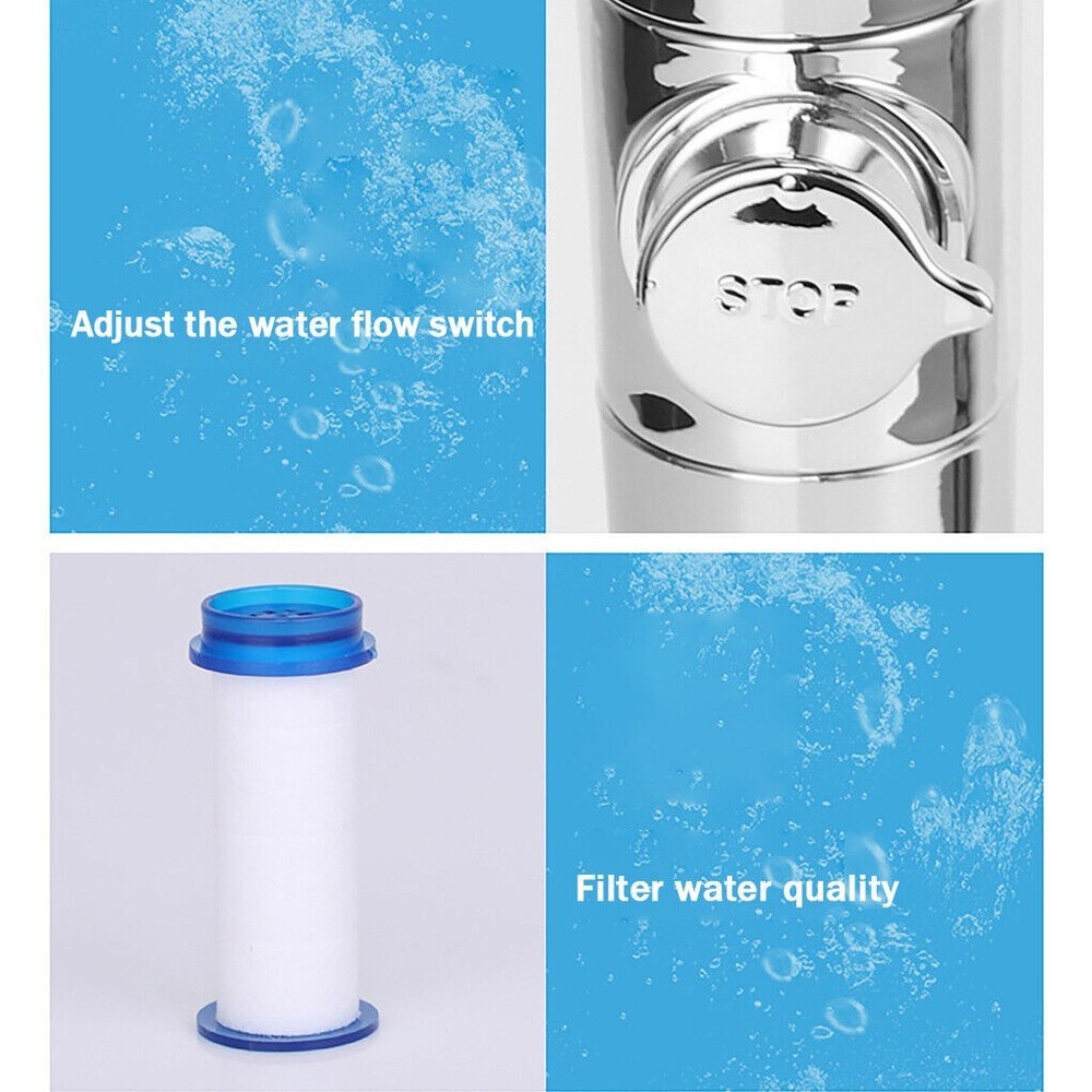 4 Spray Settings High Pressure Filter Shower Head Handheld Rainfall Combo US