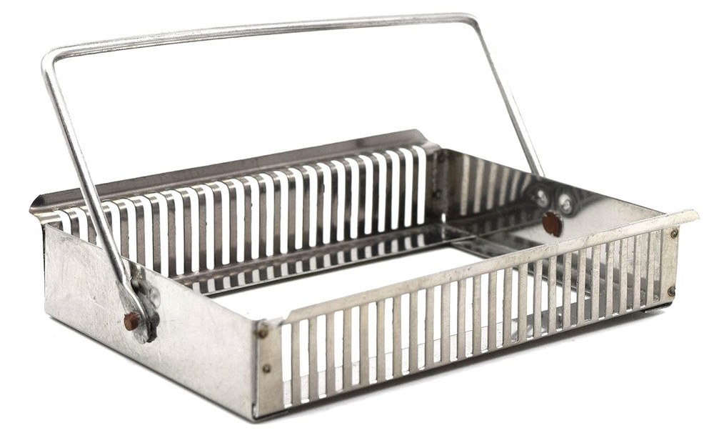 EISCO Staining Rack, 25 Slides, Aluminum with Handles
