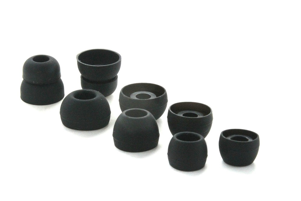 4 Pairs Replacement Eartips Earbuds Eargels Earpads for medium, Black