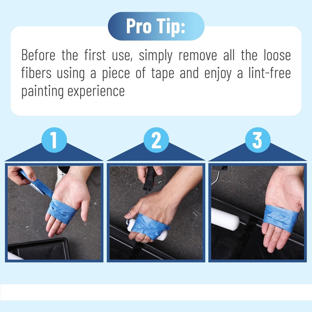 Bates- Foam Paint Roller Covers, 4 Inch, 30 Pack, 4 White