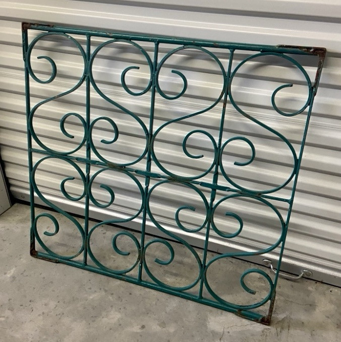 Antique Architectural Heavy Iron Panel Wall Decor