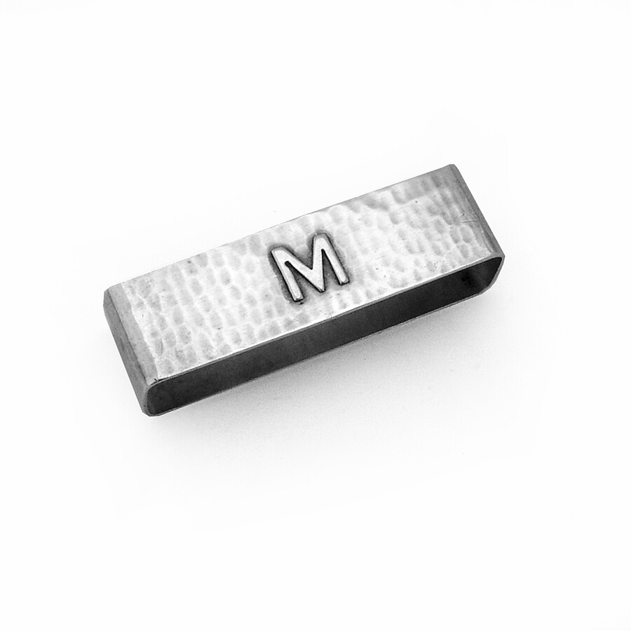 Large Hammered Napkin Ring Lebolt Sterling Mono M