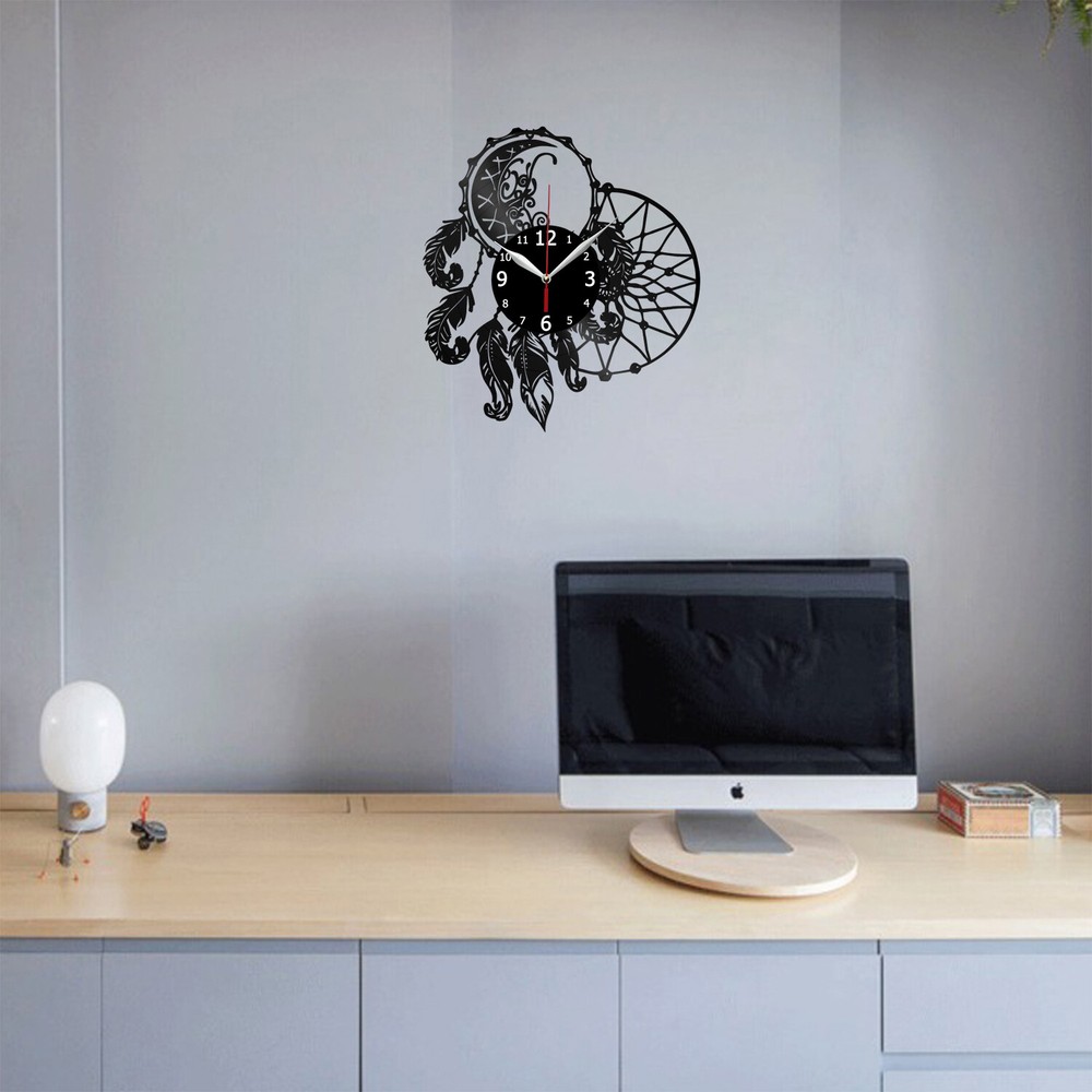 Dreamcatcher Vinyl Record Wall Clock Decor Handmade 6262
