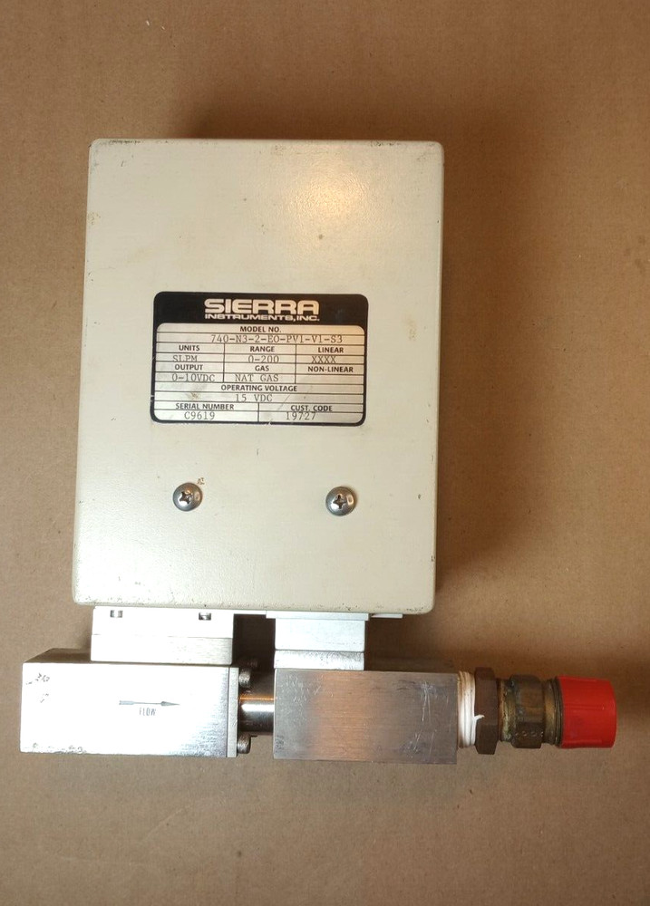 Sierra Instruments - Model #740-N3-2-EO-PV1-V1-S3, Mass Flow Meter, Range 0-200