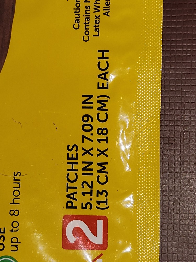 Capsaicin Heat Patch 1 Pack 2 Pads Enclosed