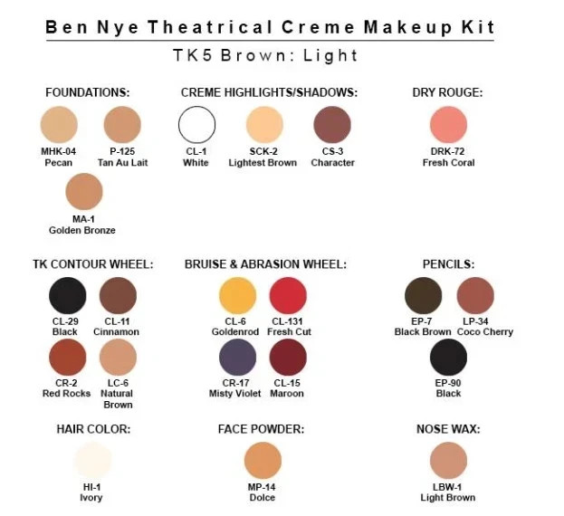 Ben Nye Theatrical Professional Makeup Kit TK-4 Olive: Medium Deep