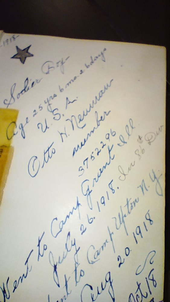 WW1 U. S. Solider's Personal Notes In Confirmation Book