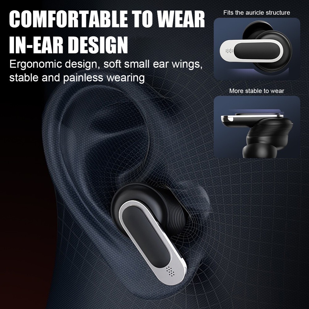 TWS Smart Touch Screen Earbuds Wireless Bluetooth Headphones Headset Mic Stereo