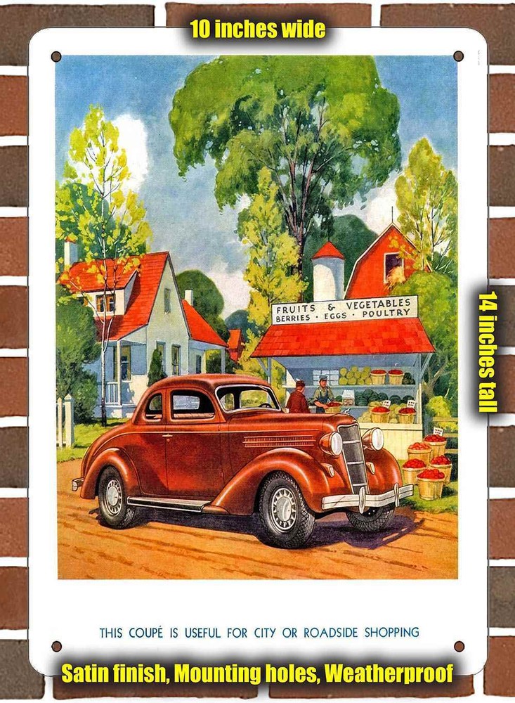 Metal Sign - 1935 Dodge Coupe- 10x14 inches