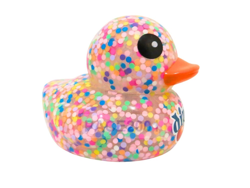 Dippin' Dots Large 6 Inch rubber duck cast with dots inside