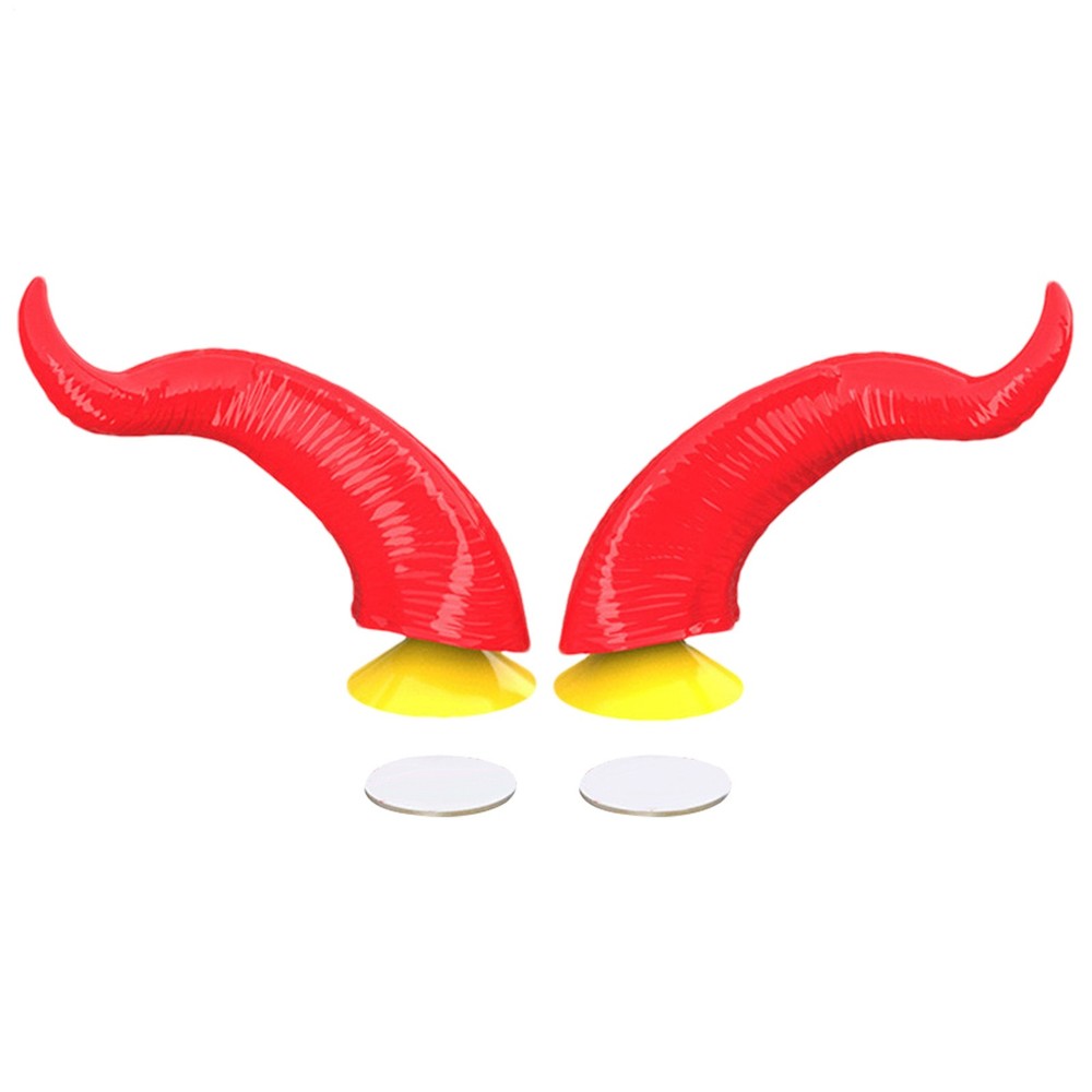 2* Devil Horns For Helmets Helmet Devil Horn Decor Pasted Motorcycle Hobby Decor
