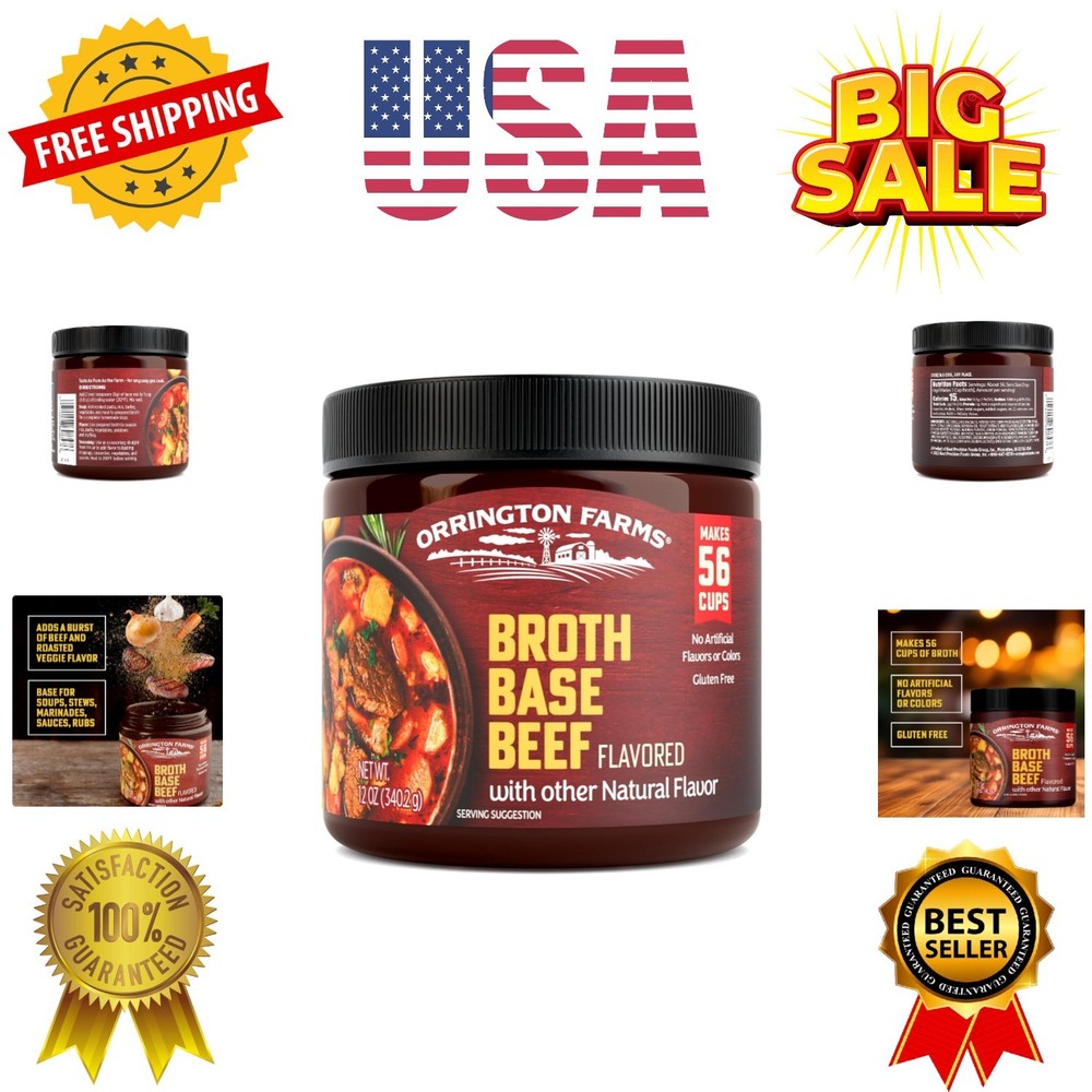Beef Flavored Broth Base, Granulated Beef Flavored Bouillon, Versatile Usage,...