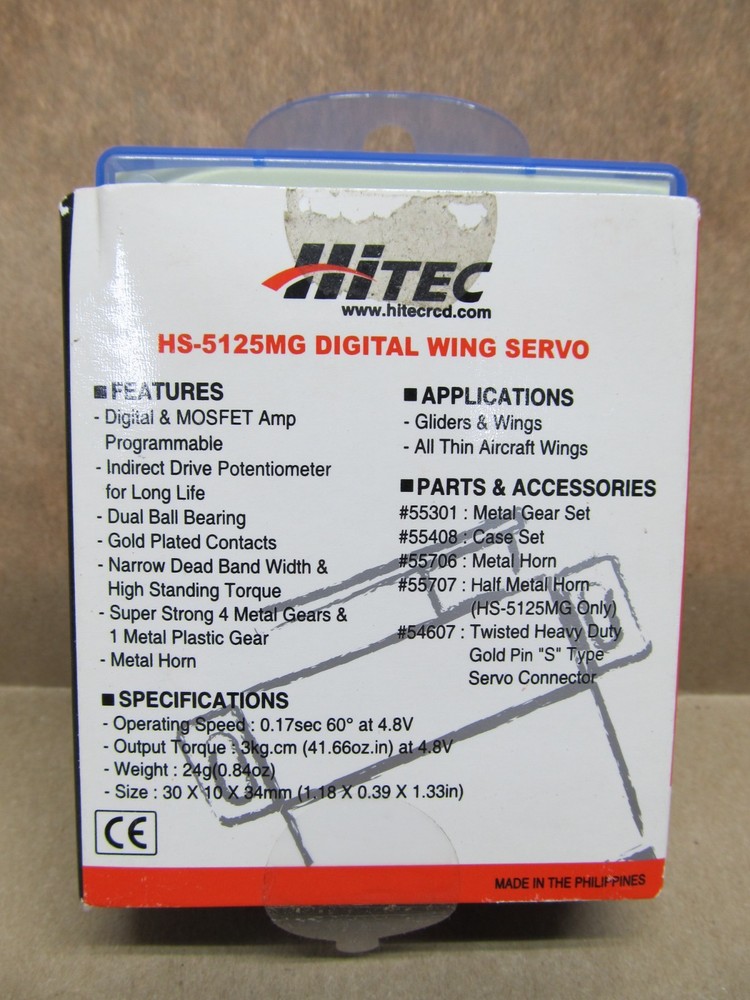 One Hitec Programmable Digital Wing Servo - #HS-5125MG