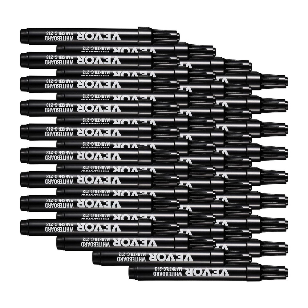 Black Dry Erase Chisel Tip Markers 36 Count Low Odor Efficient