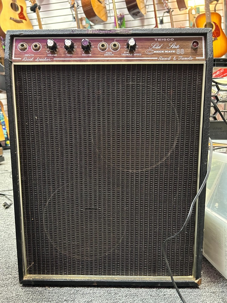 Vintage Teisco Solid State Reverb & Tremolo Checkmate 88 Combo Amp