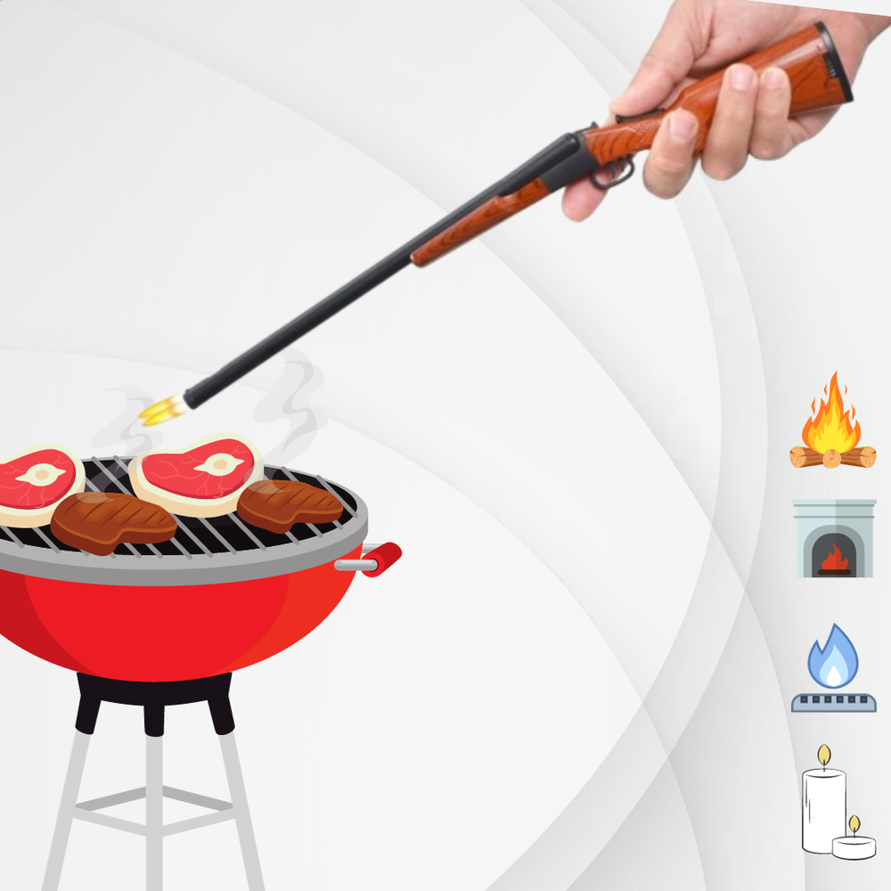 G.E.I. Double Barrel BBQ Lighter Multipurpose Novelty Unique Classic Candle Gift