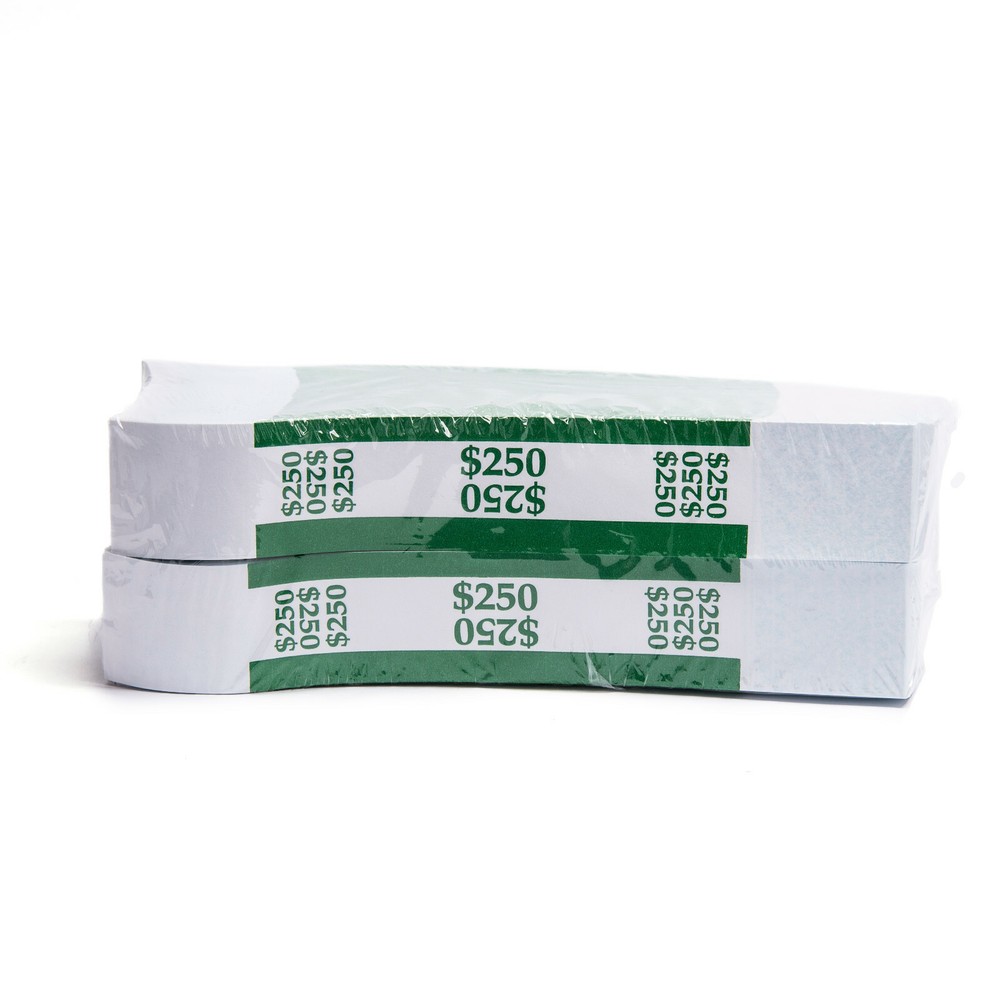 1,00 Self Sealing Currency Bands- $250 Denomination