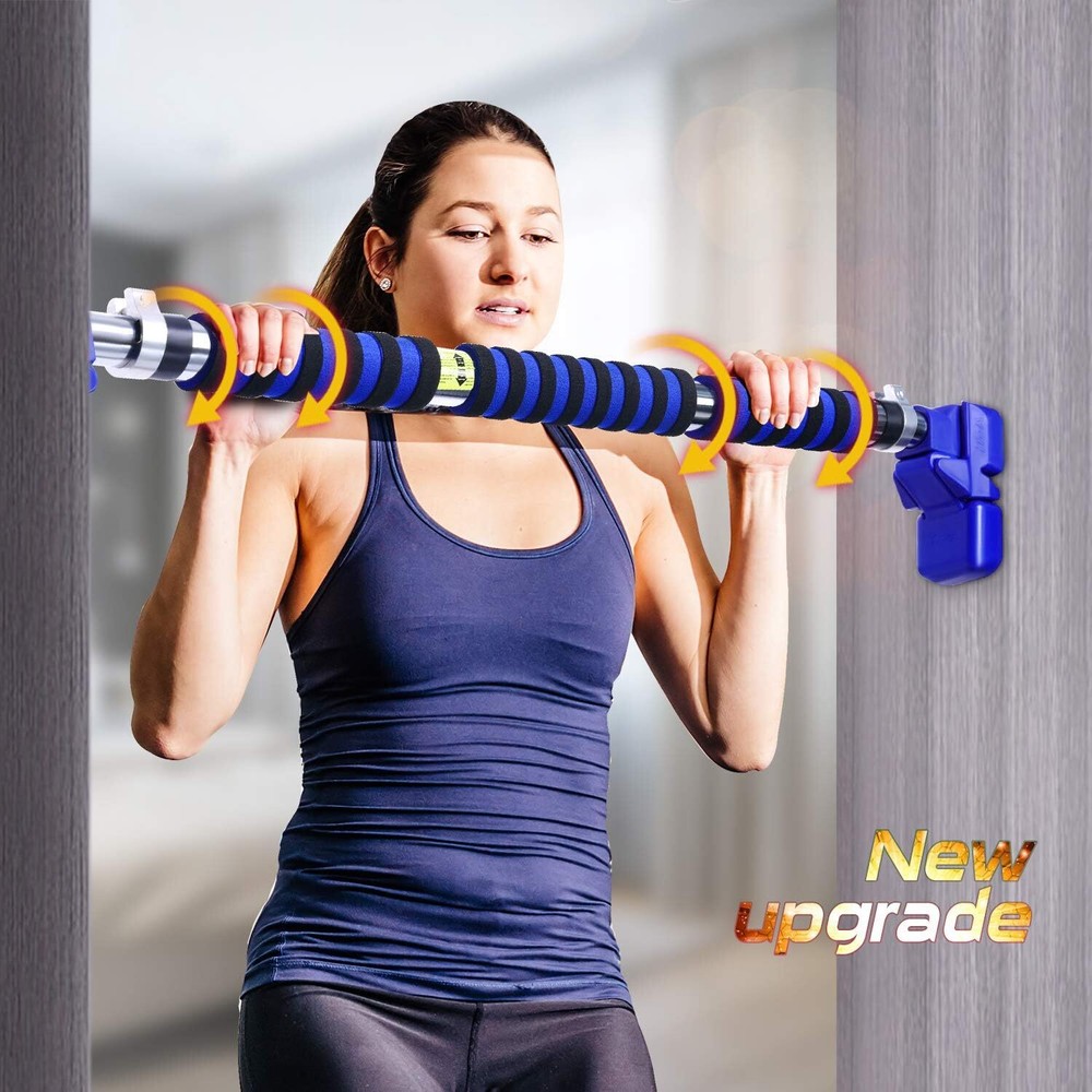 Doeplex Pull Up Bar with Locking Mechanism Door Exercise Bar Adjustable Width