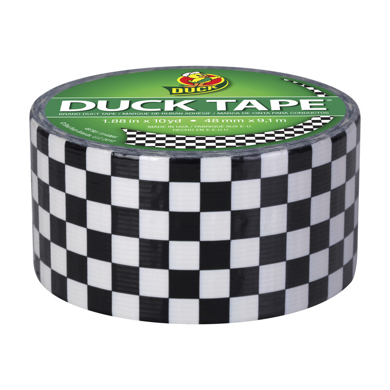 Duck 280410 Vinyl Heavy-Duty Checker Duct Tape 1.88 W in. x 10 L yd.