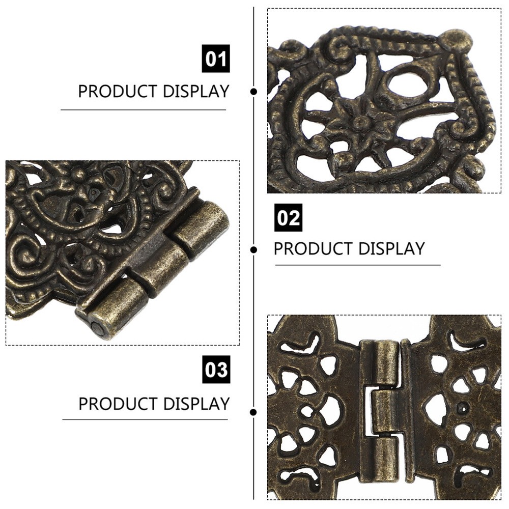 10 Pcs Butterfly Hinged Hardware Vintage Hinges Chest Kitchen Cabinet