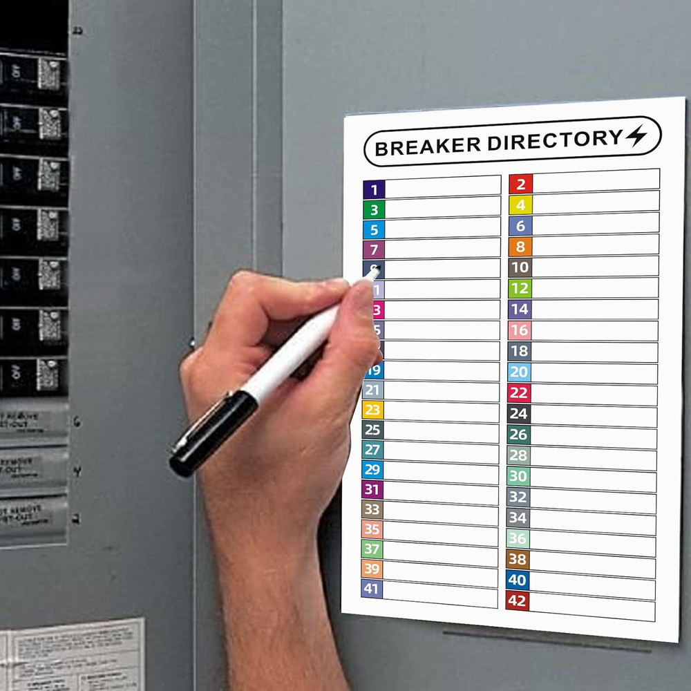 16 Sheets Breaker Panel Labels Electrical Box Sticker Numbers Breaker Panel Labe