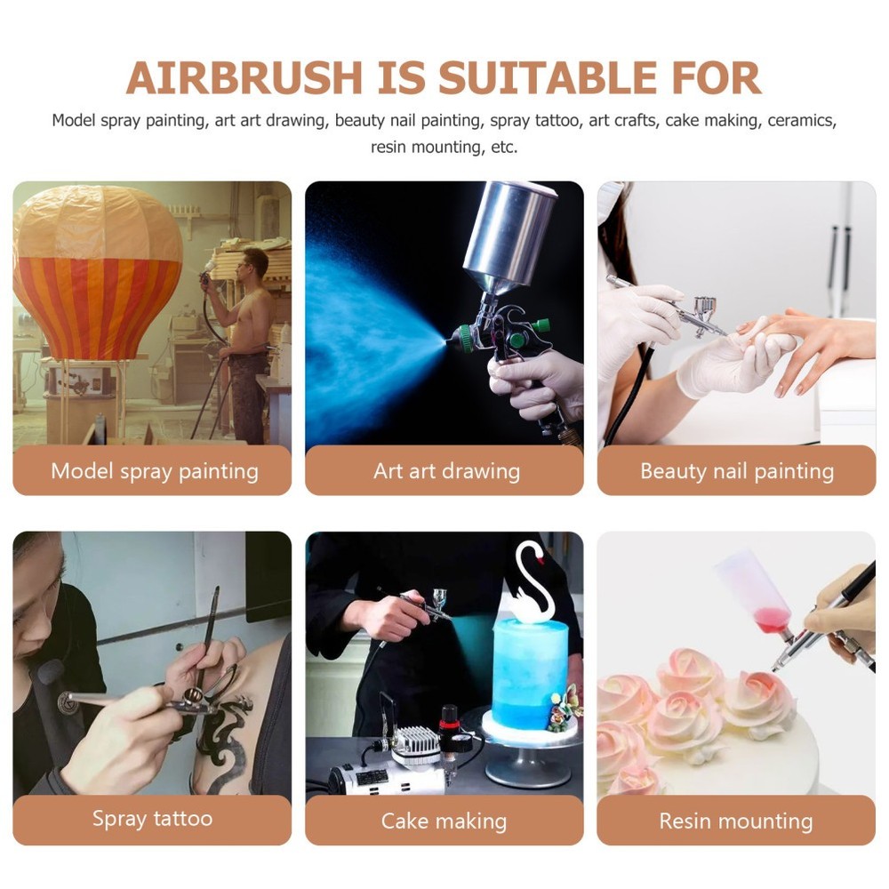 Set of 2 Replaceable Airbrush Cup Paint Cups with Lids Container Small