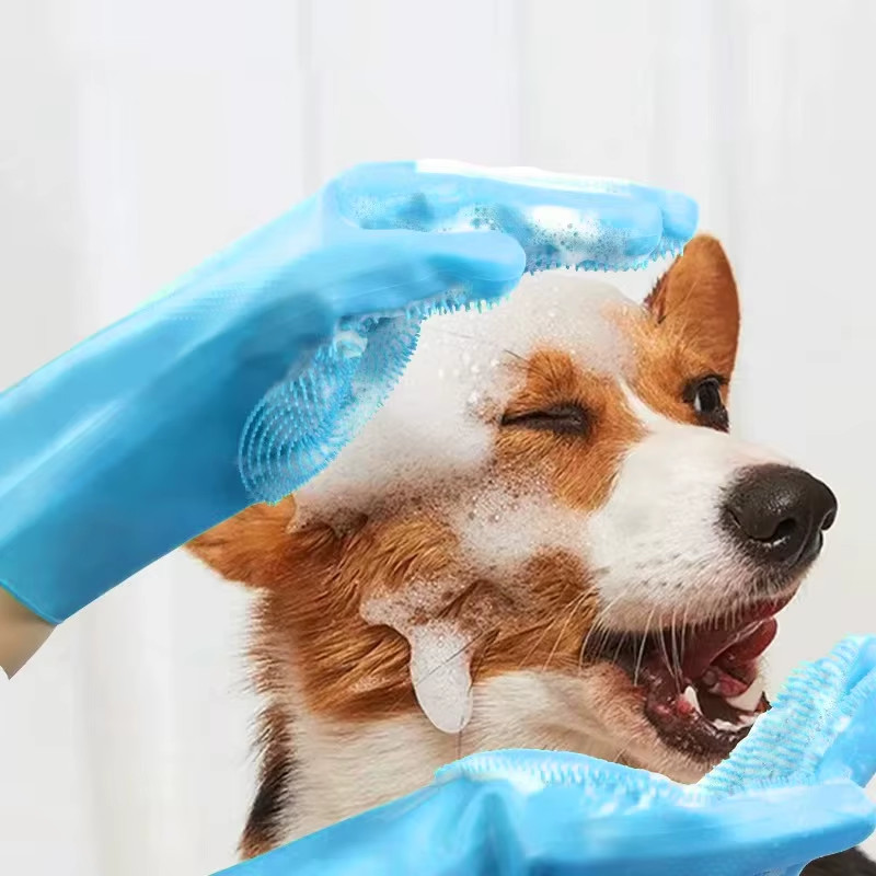 Blue Silicone Multi-Purpose Cleaning Gloves
