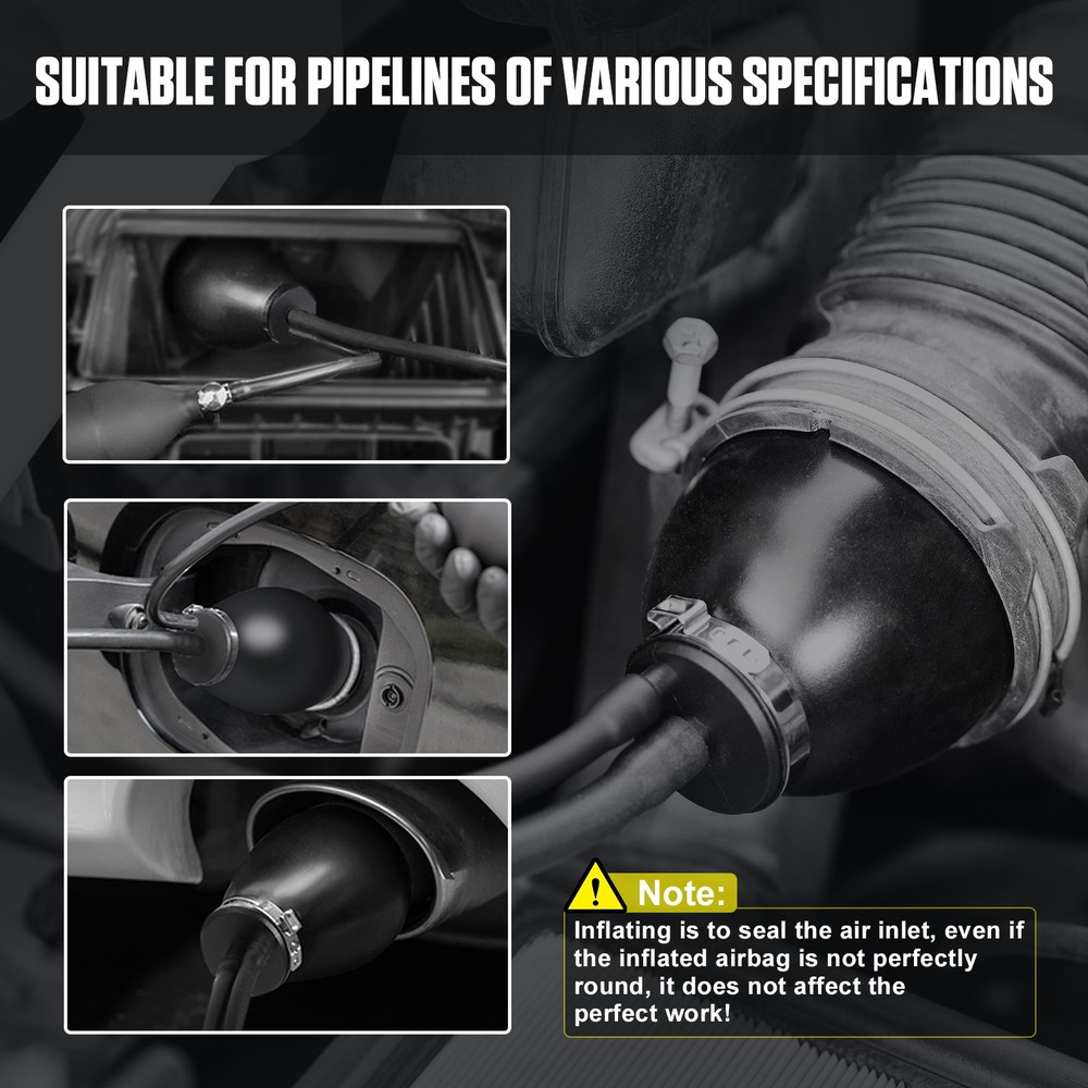 Universal Intake Bladder Inflatable Adapter Max 120mm For Car EVAP Smoke Machine