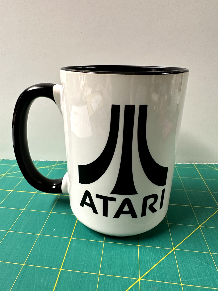 Atari 15 oz mug. Logo - Atari Computer coffee cup - mug