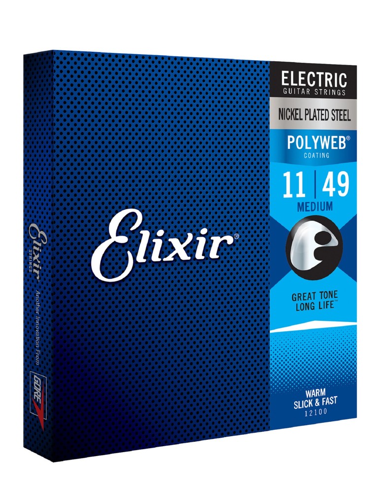 Elixir® 12100 Electric Strings POLYWEB® Coating, Medium (.011-.049)