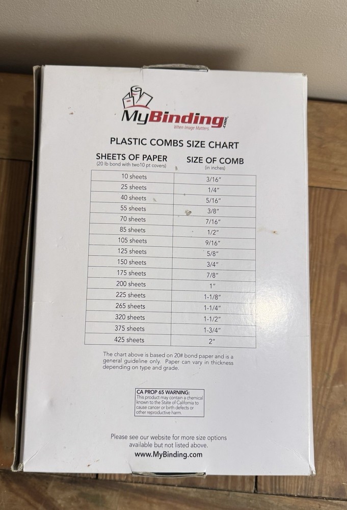 Large Lot Of Binding Material- Plastic Binding Combs, Covers Various Sizes