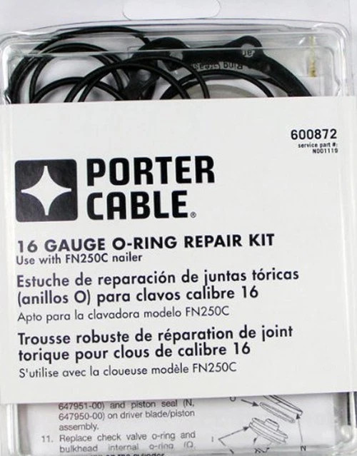 Porter Cable Genuine OEM Replacement O-Ring Kit, N001119