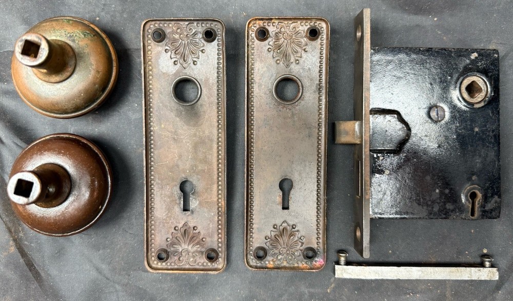 Sargent RD Design Copper Finish Passage Set 1890 - 1920
