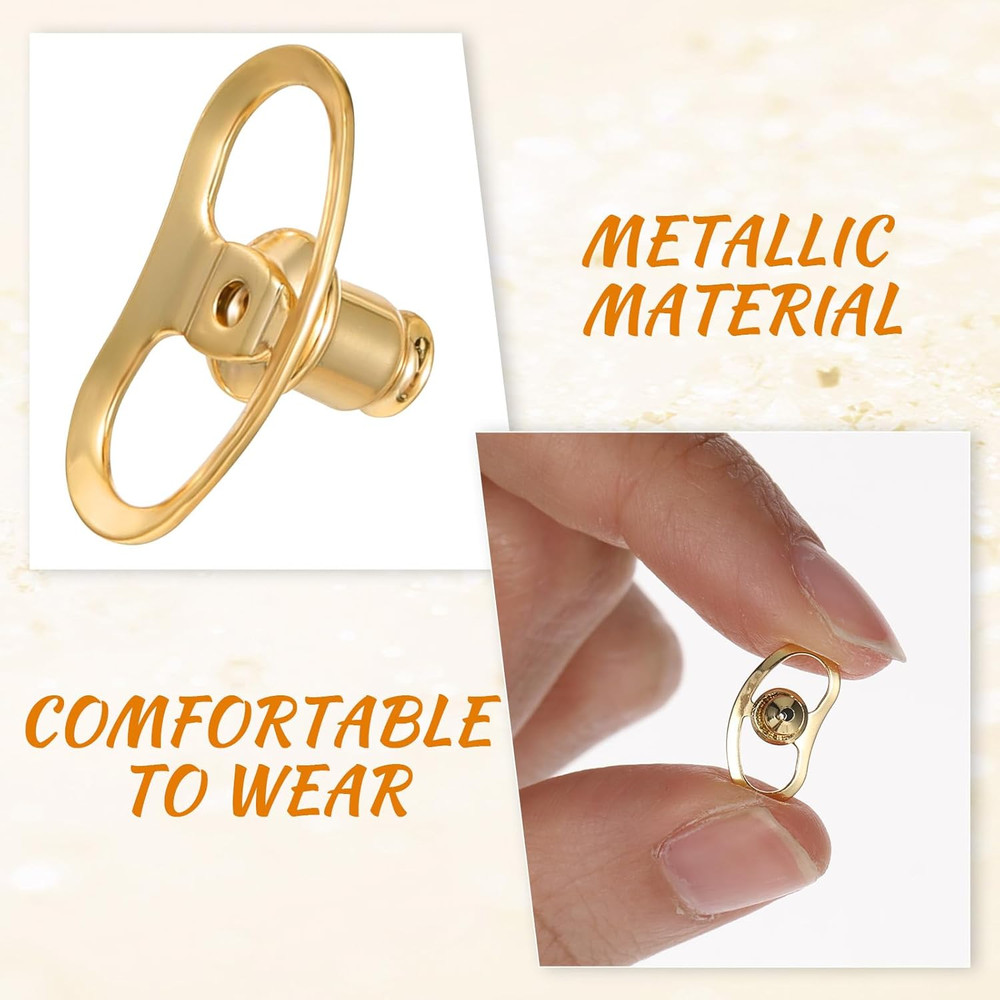 Earring Lifters Backs, 8 Pcs Locking Replacements for Droopy Ears