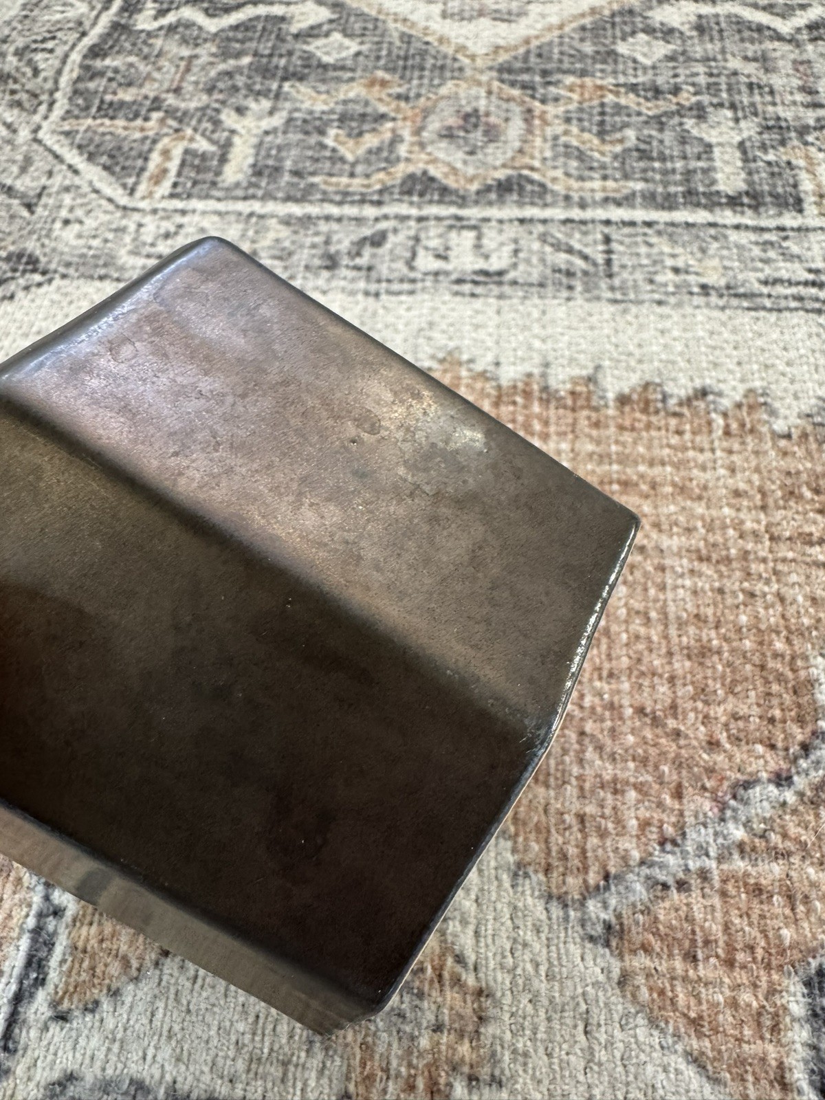 Bronze octagonal container vessel candle making organizer plant 4” x 3.25” 10 oz