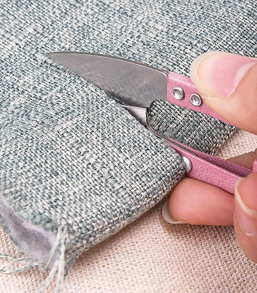 2Pcs Multicolor Mini Sewing Scissors Clipper 2Pcs Leather Scissors Sheath Cover