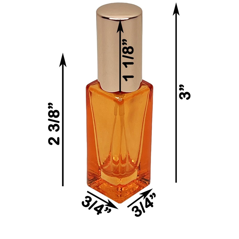 6ml .2oz thick glass mini perfume colored spray bottles 4 pack samples