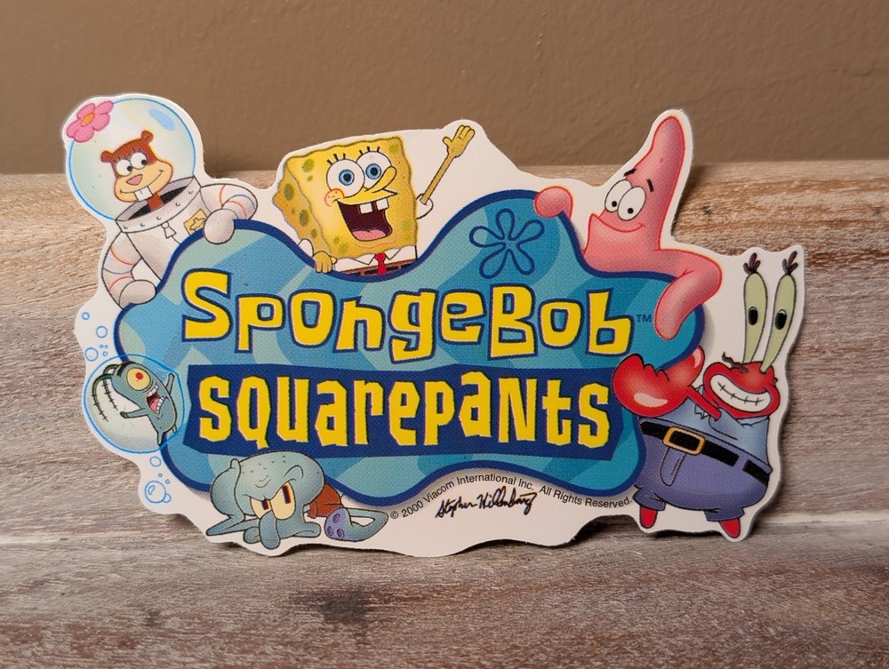 RARE 2000 NICKELODEON SPONGEBOB SQUAREPANTS VENDING MACHINE STICKER