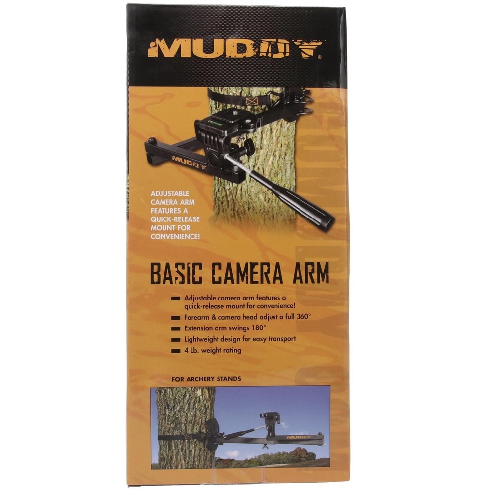 Muddy Basic Adjustable Camera Arm Lightweight 360 Degree Head for Hunters New