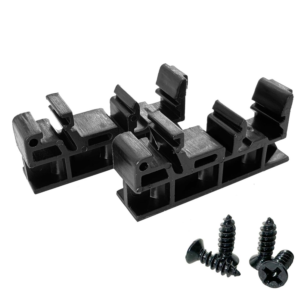 50Sets C45 DIN Rail PCB Mounting Black Bracket Holder Carrier Clips for Width...