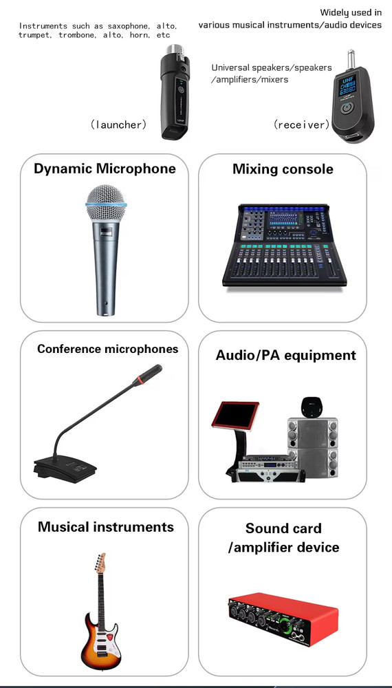 Microphone Dual Transmitter + Receiver Wireless System Loudstar Acoustics