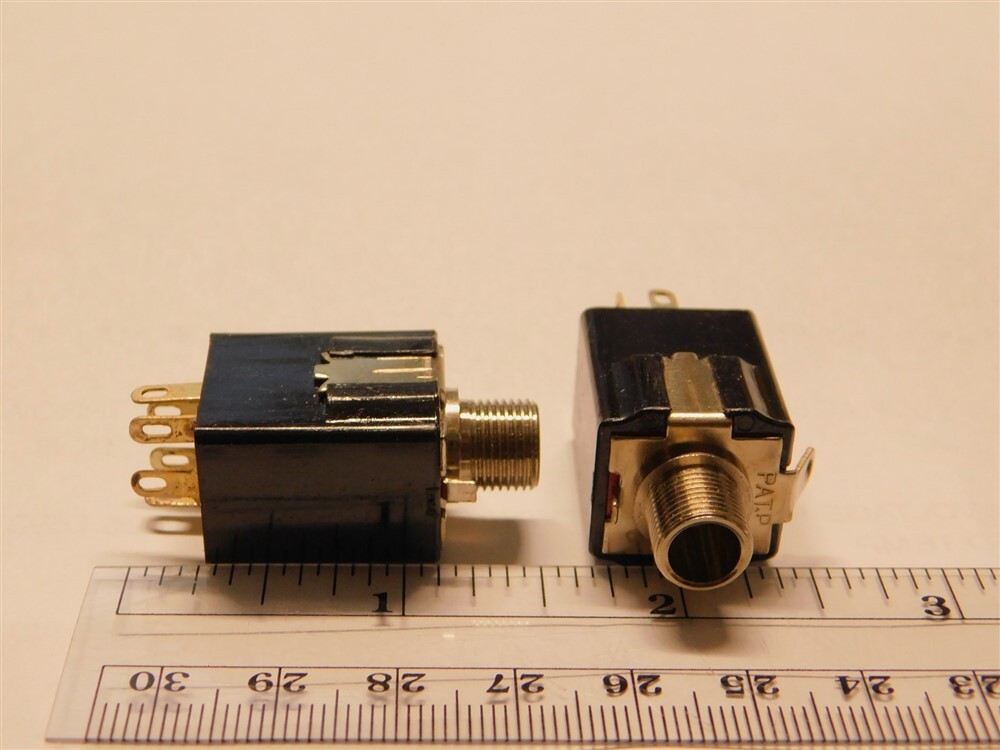 2 Calrad Electronics 30-385 Enclosed 1/4"Stereo Panel Mount Jacks, DPDT Circuits